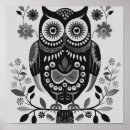 Search for black white owl posters Drawing