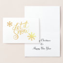 Search for real foil christmas cards Typography