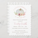 Search for little pumpkin baby girl shower invitations Floral
