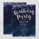 Search for blue and silver birthday invitations Glam