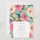 Search for vintage flowers wedding invitations Watercolor