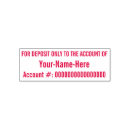 Search for account For deposit only
