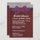 Search for purple ribbon invitations Burlap