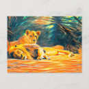 Search for lion illustration postcards Animals