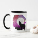 Search for wolf silhouette mugs Full moon