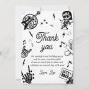 Search for rock n roll birthday invitations Black and white