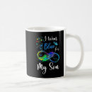 Search for autism son mugs Blue