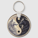 Search for black and white yin yang key rings Balance
