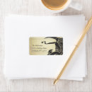 Search for art deco damask return address labels Black and gold