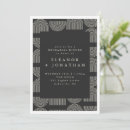 Search for bohemian rehearsal dinner invitations Black and white