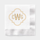 Search for embossed napkins Initials