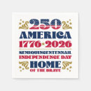 Search for stars and stripes napkins Typography