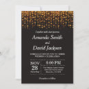 Search for sparkle and shine wedding invitations Black and gold