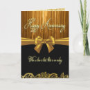 Search for 50th parents anniversary cards Black and gold