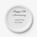 Search for anniversary plates Happy 10th anniversary