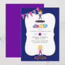 Search for trampoline party invitations Blue