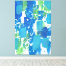 Search for blue and white canvas prints Green