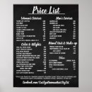 Search for salon price list posters Beauty
