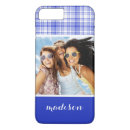 Search for blue plaid iphone cases Initials