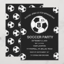 Search for soccer party invitations Black