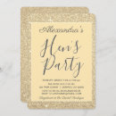 Search for gold glitter hens party invitations Modern