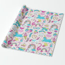 Search for rainbow unicorn party wrapping paper Kids
