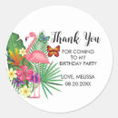 Search for tropical thank you stickers Flamingo