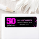Search for hot pink glitter return address labels For her