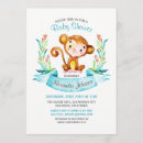 Search for monkey baby boy shower invitations Modern