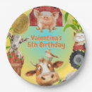 Search for farm birthday plates Red barn