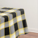 Search for yellow and gingham tablecloths Black