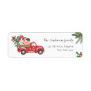 Search for truck return address labels Red vintage truck