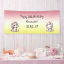 Search for unicorn birthday party banners Girl
