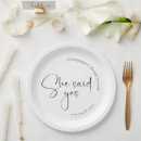Search for she said yes plates Bridal shower
