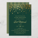 Search for green bar bat mitzvah invitations Gold foil