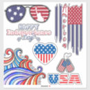 Search for patriotic dog stickers Red white blue