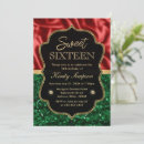 Search for holiday sweet 16 invitations Gold