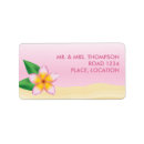 Search for pink plumeria return address labels Floral