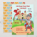 Search for knights and dragons party invitations Boy