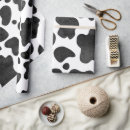 Search for cow print wrapping paper Black and white