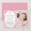 Search for girls first communion invitations Pink
