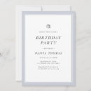 Search for dusty blue birthday invitations Simple
