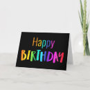 Search for neon birthday cards Rainbow
