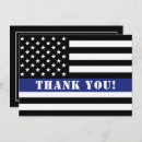 Search for police officer thank you cards Thin blue line
