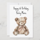 Search for bear first birthday cards Whimsical