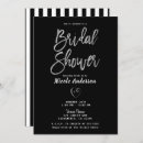 Search for black and silver bridal shower invitations Minimal