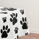 Search for paw print tablecloths Black and white