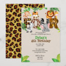 Search for jungle 4th birthday invitations Jungle animal party