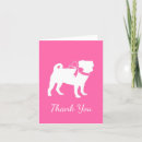 Search for pug thank you cards Pink