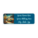 Search for camper return address labels Vintage